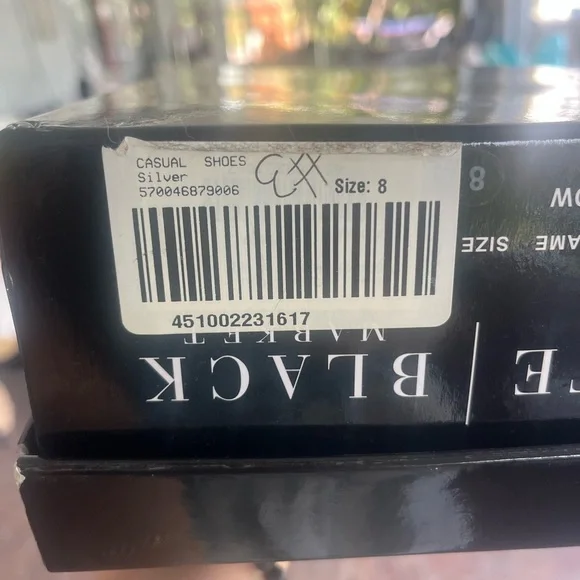 White House Black Market Winslow Wedge Silver - Picture 8 of 10